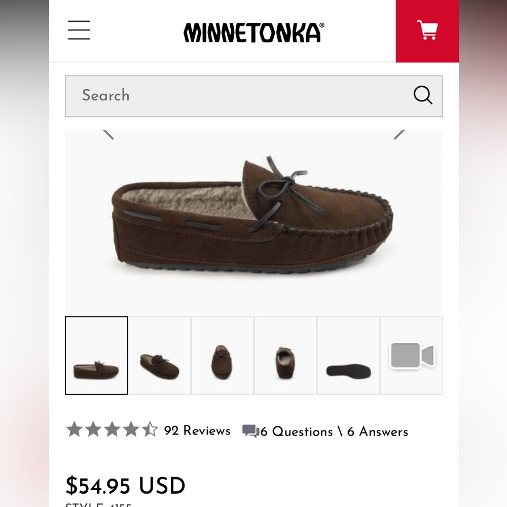 Minnetonka Mens Casey Chocolate Suede Slippers Fuzzy Lined Slippers 11M 11 GUC